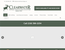 Tablet Screenshot of clearwaterhistoriclodge.com